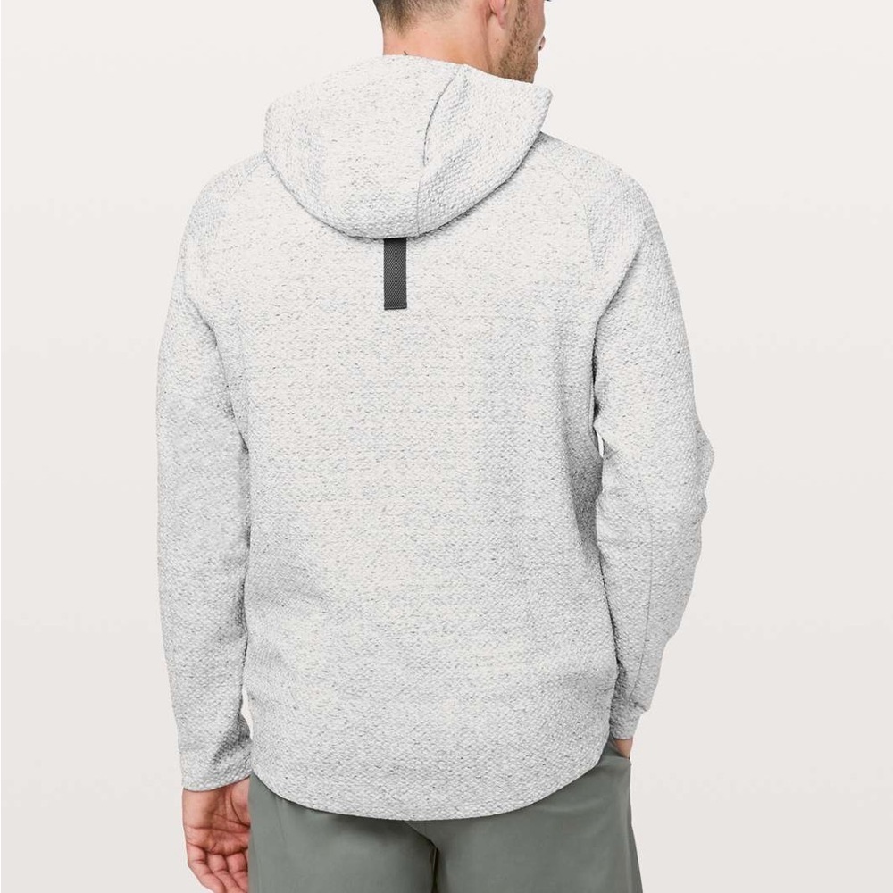 Lululemon At Ease Hoodie Heathered Melody Light Grey / Black - Picture 3 of 16